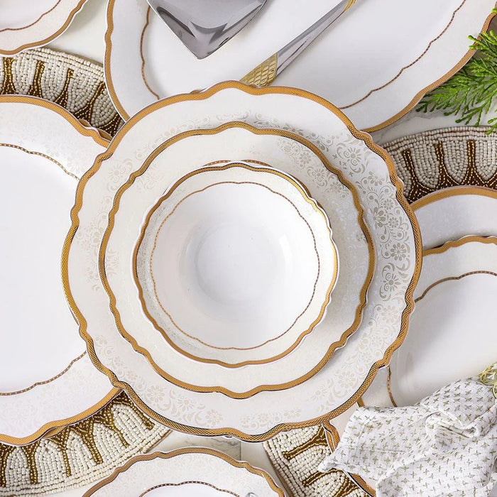 Aretha 32-Piece New Bone China Dinner Set -Serve 6