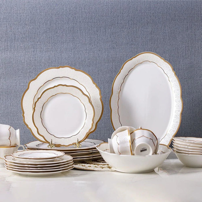Aretha 32-Piece New Bone China Dinner Set -Serve 6