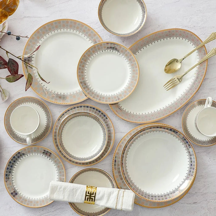 Charlotte 32-Piece New Bone China Dinner Set -Serve 6