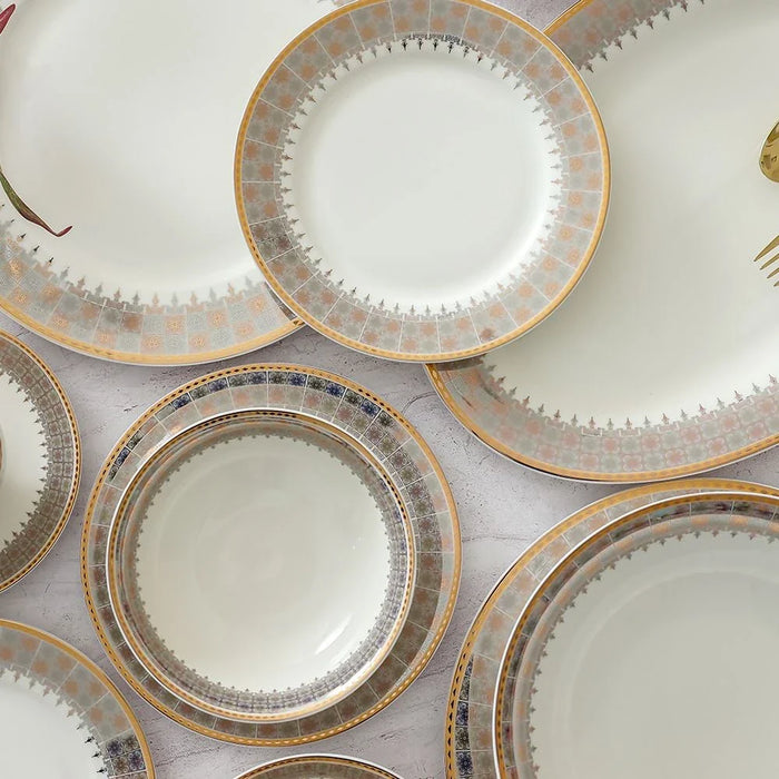 Charlotte 32-Piece New Bone China Dinner Set -Serve 6