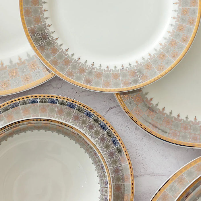 Charlotte 32-Piece New Bone China Dinner Set -Serve 6