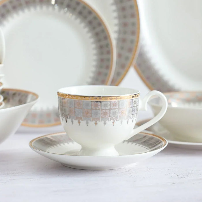 Charlotte 32-Piece New Bone China Dinner Set -Serve 6