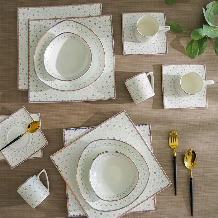 Raymer 20-Pc Fine Bone China Dinner Set-White-Serve 4