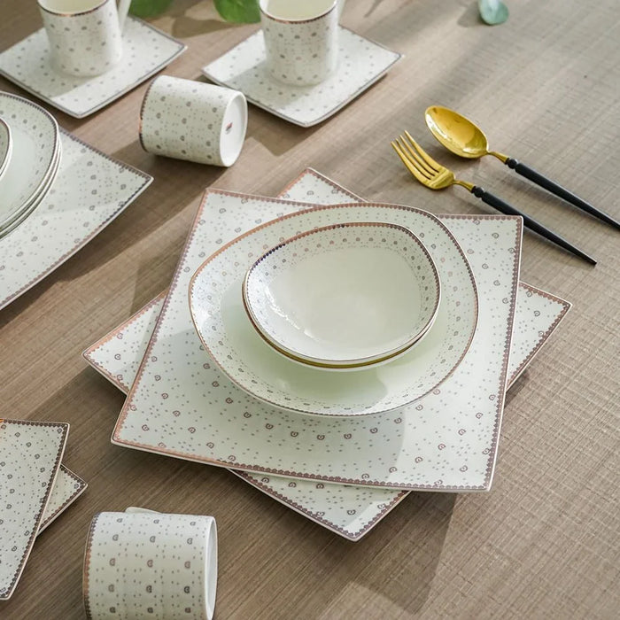 Raymer 20-Pc Fine Bone China Dinner Set-White-Serve 4