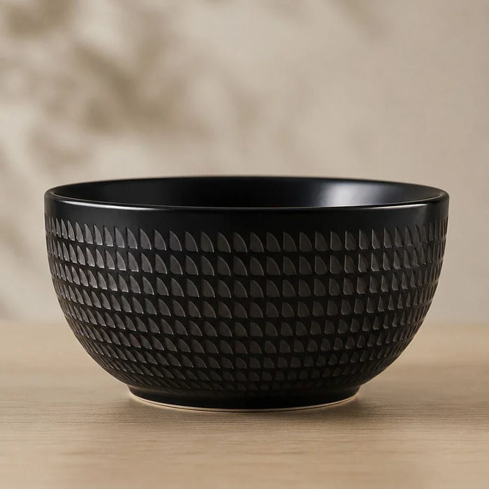 Angelika 18-Pc Stoneware Dinner Set - Black - Serves 4