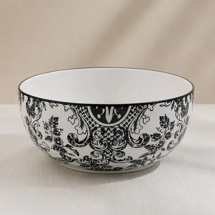 Angelika 20-Pc Porcelain Dinner Set-Black-Serves 4