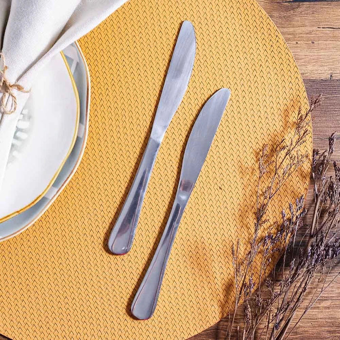 Rosemarry 2-Pc Dinner Knife-Silver-22x2 cm