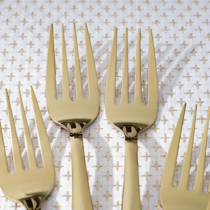 Pvd Lotus 6-Pc Dinner Fork-Gold-18.6x2.8 cm