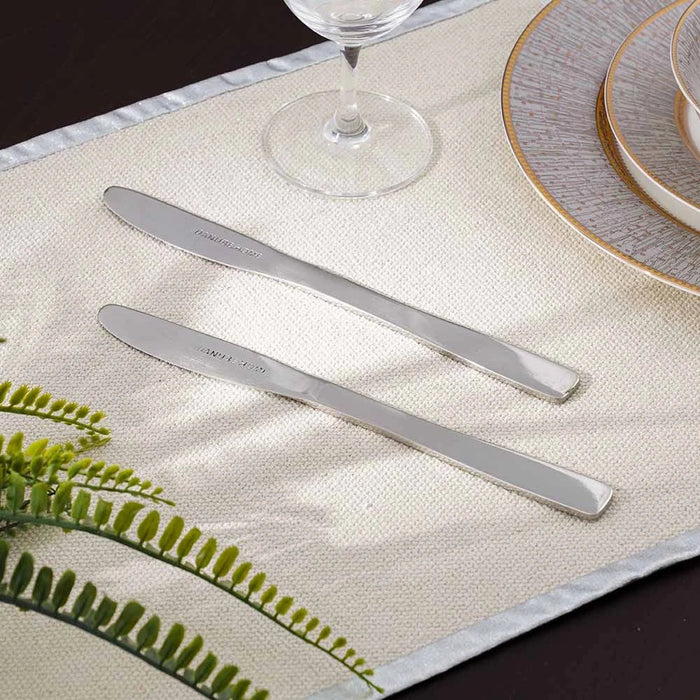 Dune 2-Pc Dinner Knife - Silver - 22x2.2 cm