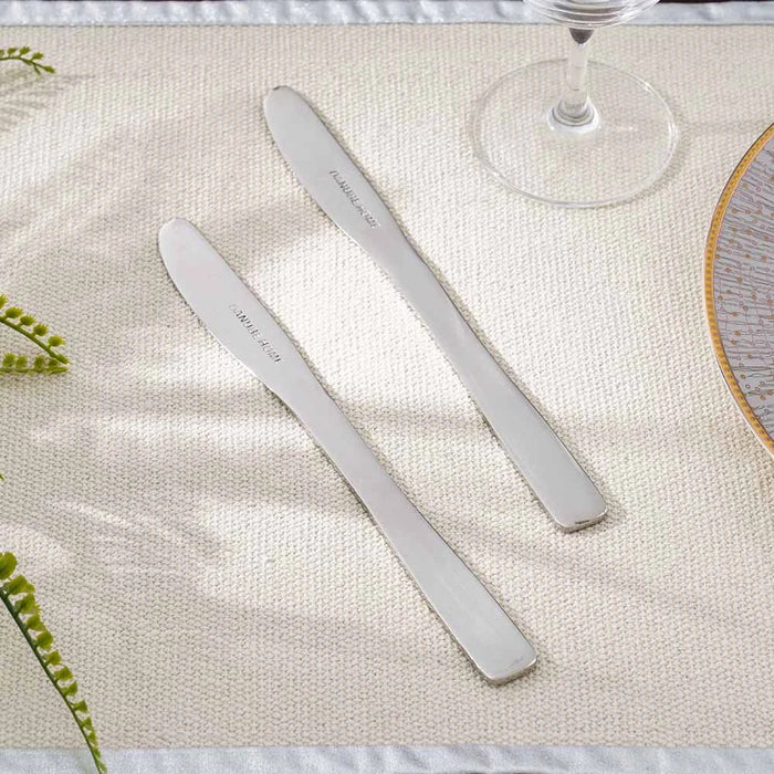 Dune 2-Pc Dinner Knife - Silver - 22x2.2 cm