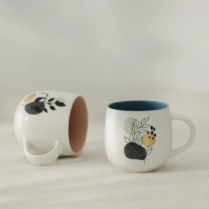 Danube Essential 2-Pc New Bone China Mug Set-Pink/Blue-645 ml