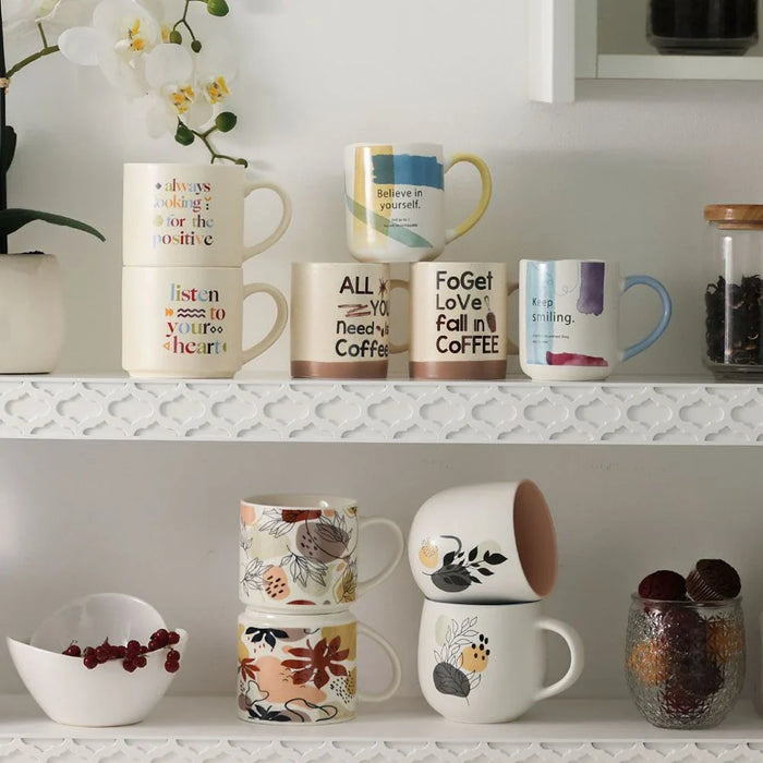 Danube Essential 2-Pc New Bone China Mug Set-Pink/Blue-645 ml