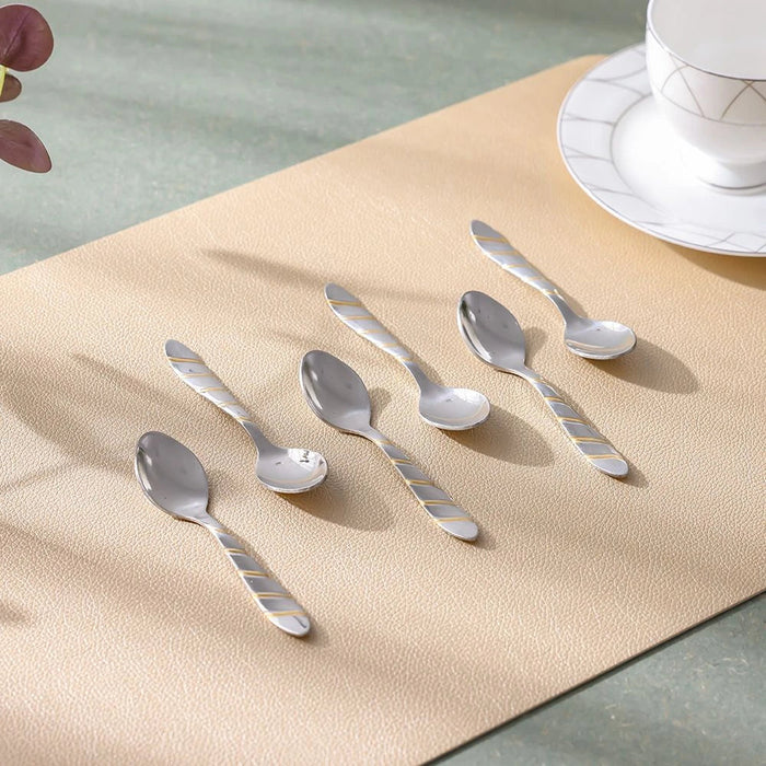 Cross Gold 6-Piece Coffee Spoon Silver,Gold 11.5X2.5CM