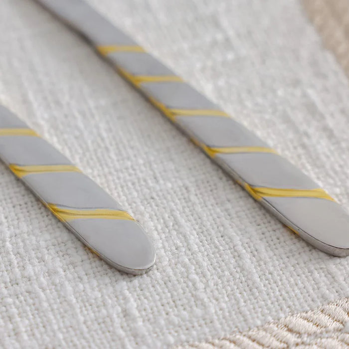 Cross Gold 2-Piece Dinner Knife Silver,Gold 21.5X1.8 CM