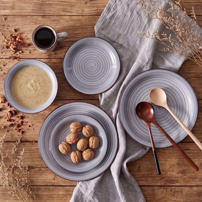 Apollo 16-Piece Hand Painted Stoneware Dinner Set