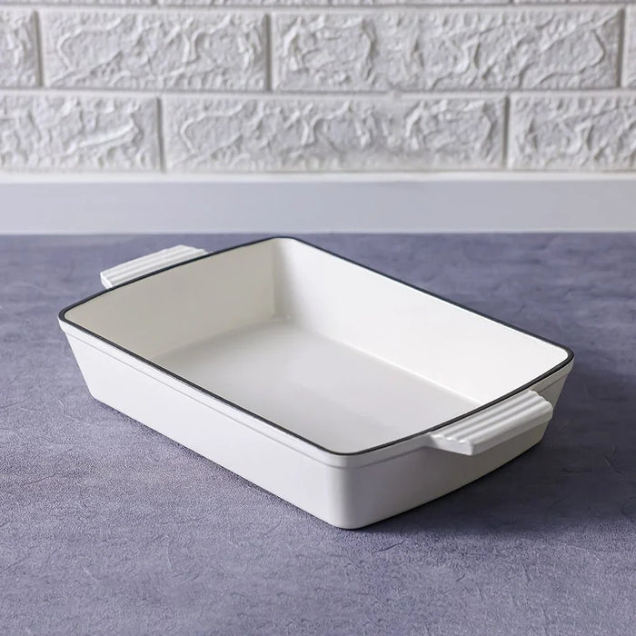 Chef's Delight Cast Iron Rectangle Shape Roaster - 33x23 cm