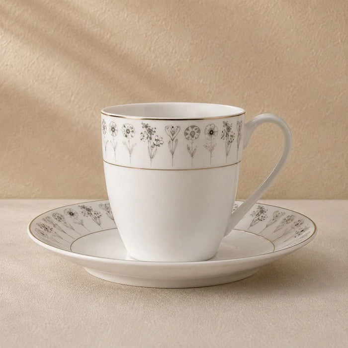 Youthful Bite Sparkle 16-Piece New Bone China Dinner Set-White- Serves 4