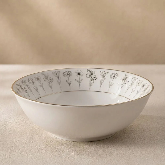 Youthful Bite Sparkle 16-Piece New Bone China Dinner Set-White- Serves 4