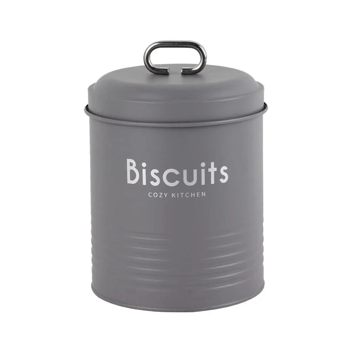 Gravitas 2-Piece Metal Storage Jar Grey -2000Ml