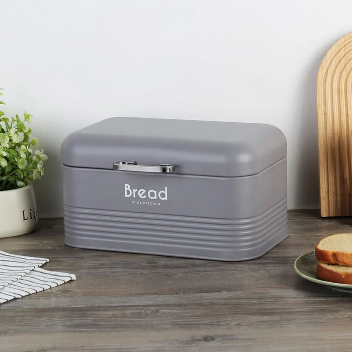 Gravitas Metal Bread Box Grey 30X19.5X15.5 Hcm
