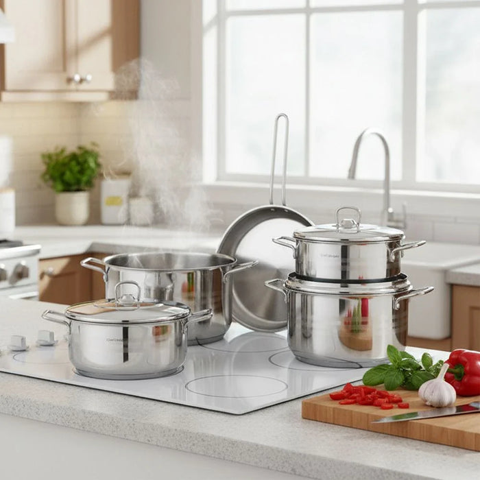 Chef's Delight 9-Piece Stainless Steel Cookware Set