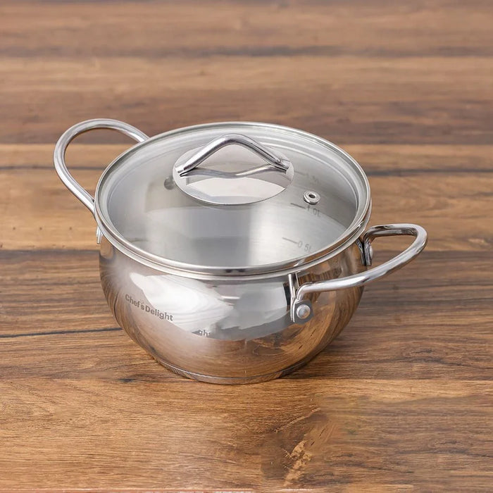 Chef's Delight 9-Piece Stainless Steel Cookware Set