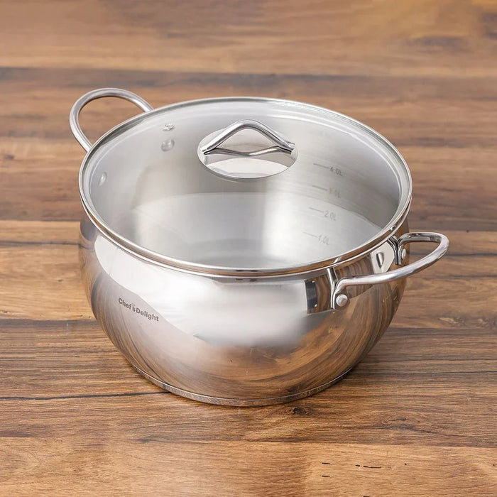 Chef's Delight 9-Piece Stainless Steel Cookware Set