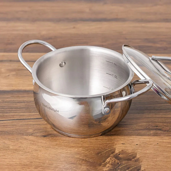 Chef's Delight 9-Piece Stainless Steel Cookware Set