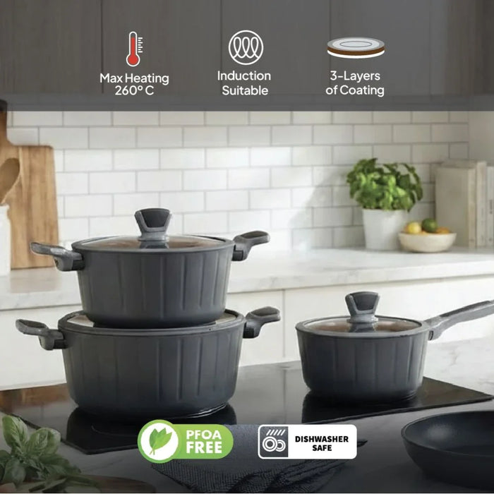 Chef's Delight Stella 9-Piece Cookware Set