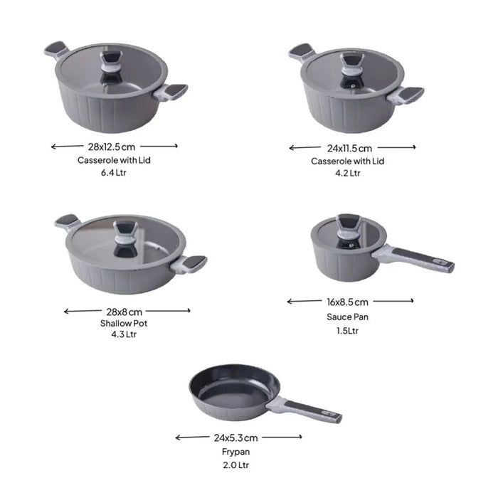 Chef's Delight Stella 9-Piece Cookware Set