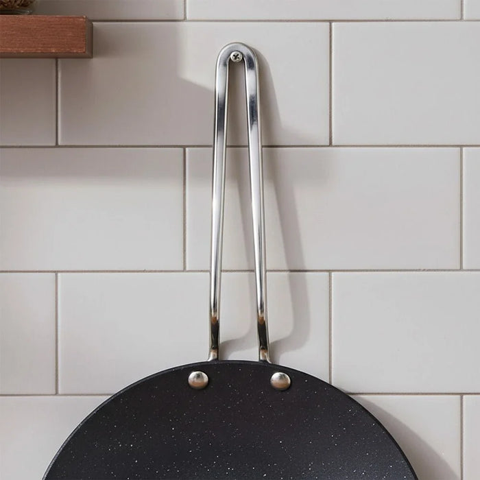 Chef's Delight Tri-Ply Stainless Steel Tawa with Quantanium Non-Stick Coating-Induction Compatible, 28CM