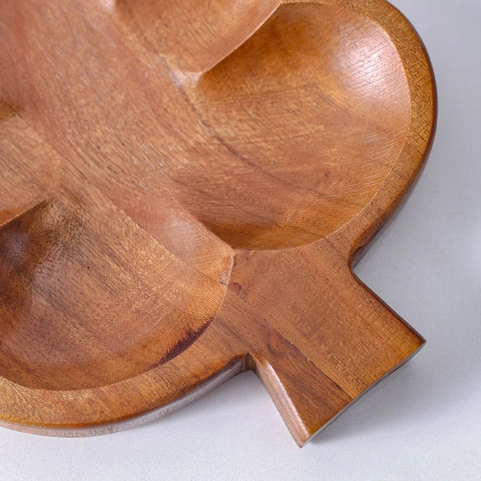 Loretta Leaf Platter Acacia Wood 25X17X2.5Cm