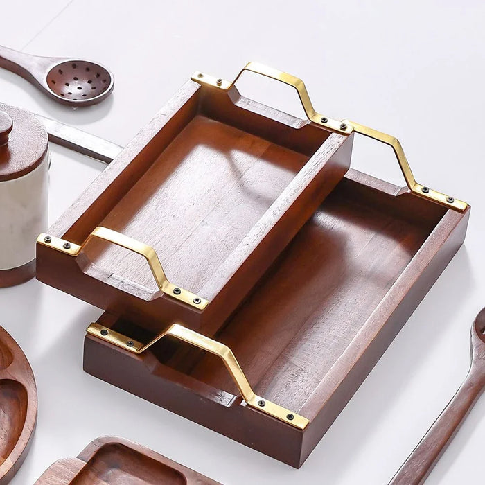 Loretta Serving Tray Acacia Wood 30X17X7Cm