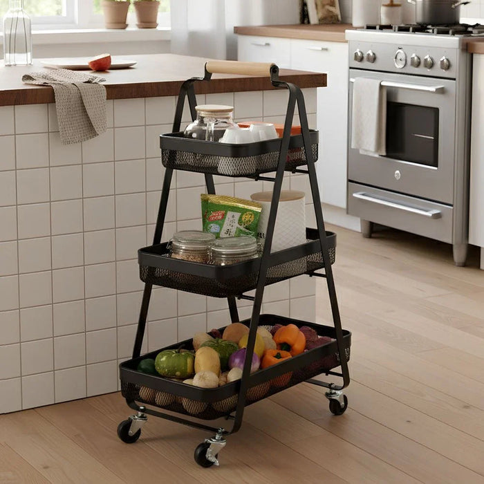 Atticus 3-Tier Multi-Functional Triangular Storage Cart -57 X 31 X 85 HCM