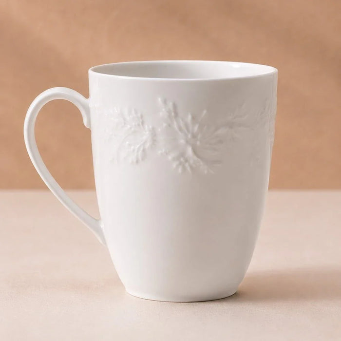 Apollo 16-Piece Geometric Embossed Porcelain Dinner Set -Serves 4