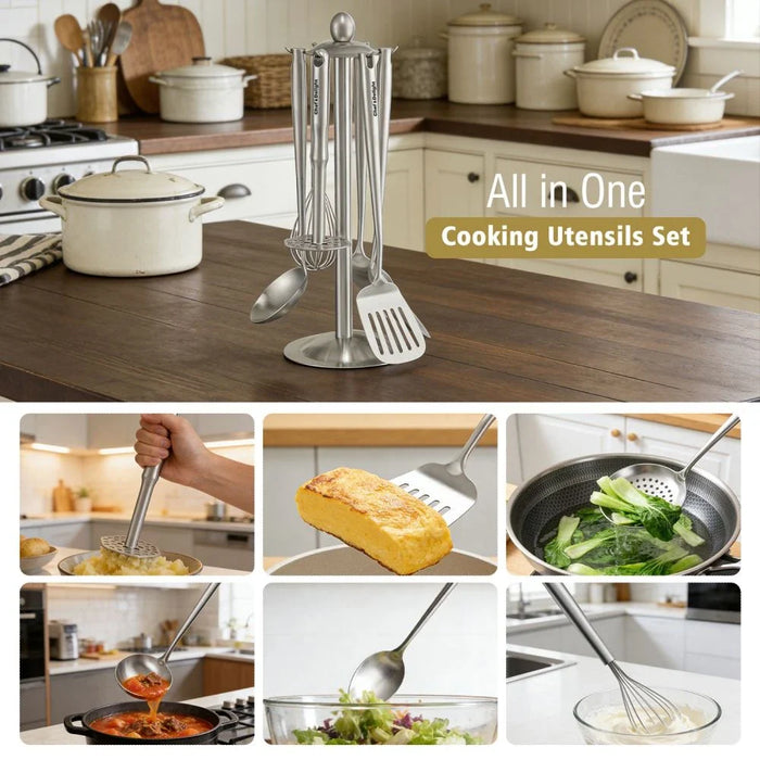 Chef's Delight 7-Piece Stainless Steel Gadget Set