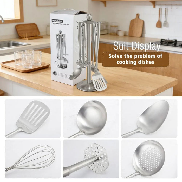 Chef's Delight 7-Piece Stainless Steel Gadget Set