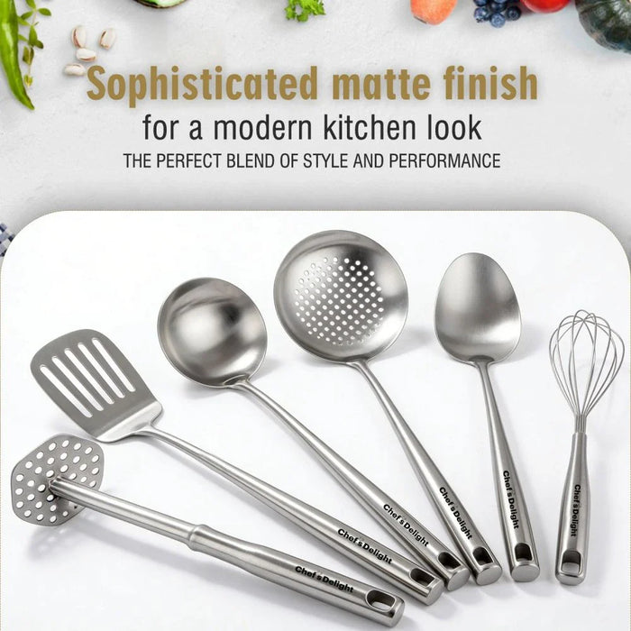 Chef's Delight 7-Piece Stainless Steel Gadget Set