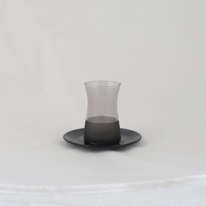 Rakle 12-Piece Tea Glass Set With Saucer 170ml