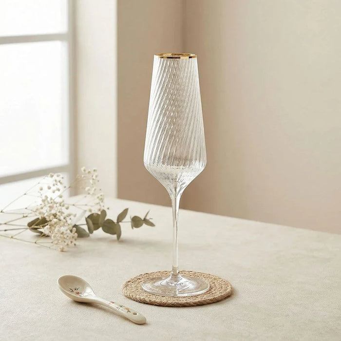Rakle 4-Piece Footed Flute Glass Set 180ml