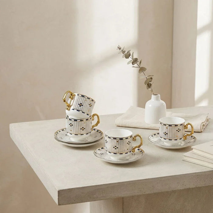 Brewelle 12-Piece New Bone China Tea Cup Set 200ml -Serves 6