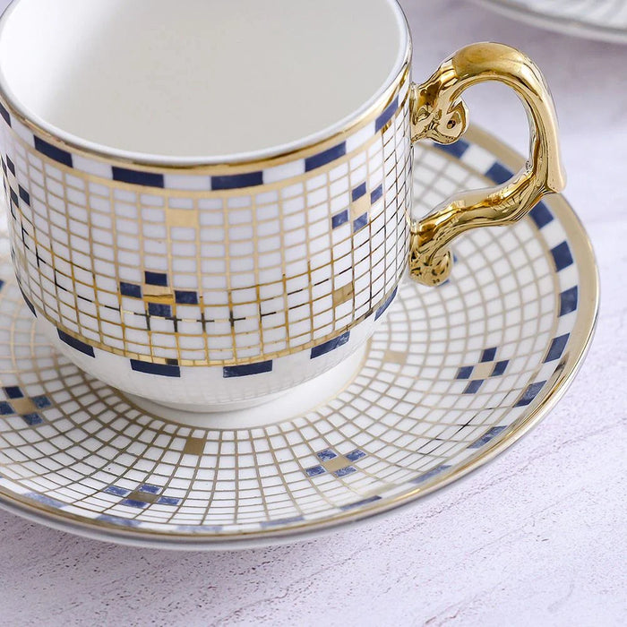 Brewelle 12-Piece New Bone China Tea Cup Set 200ml -Serves 6