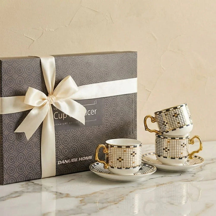 Brewelle 12-Piece New Bone China Tea Cup Set 200ml -Serves 6