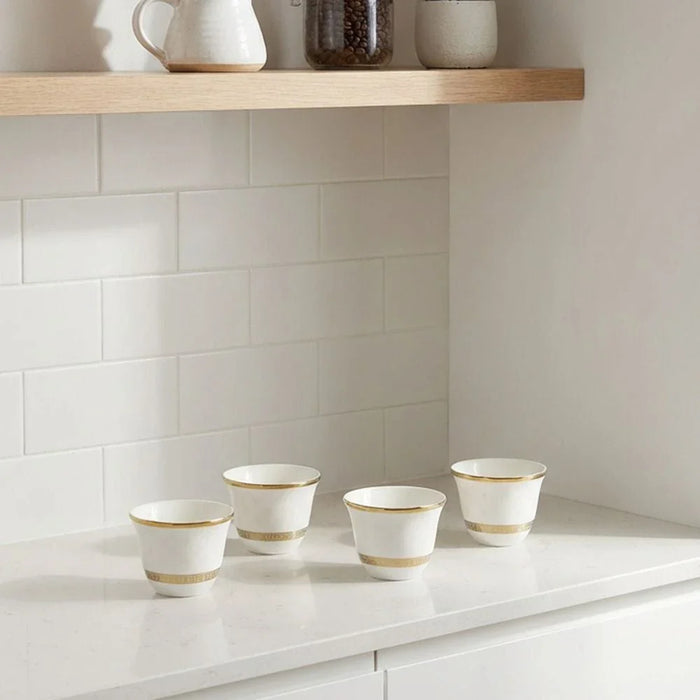 Sipora 12-Piece New Bone China Cawa Cup Set 80ml -Serves 12