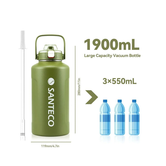 Santeco Erie Vacuum Insulated Jug With Straw -1900ml