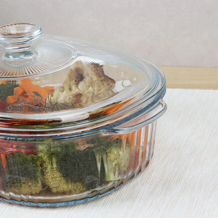 Chef'S Delight 2-Piece Oval Glass Casserole Set -1800Ml,2800Ml