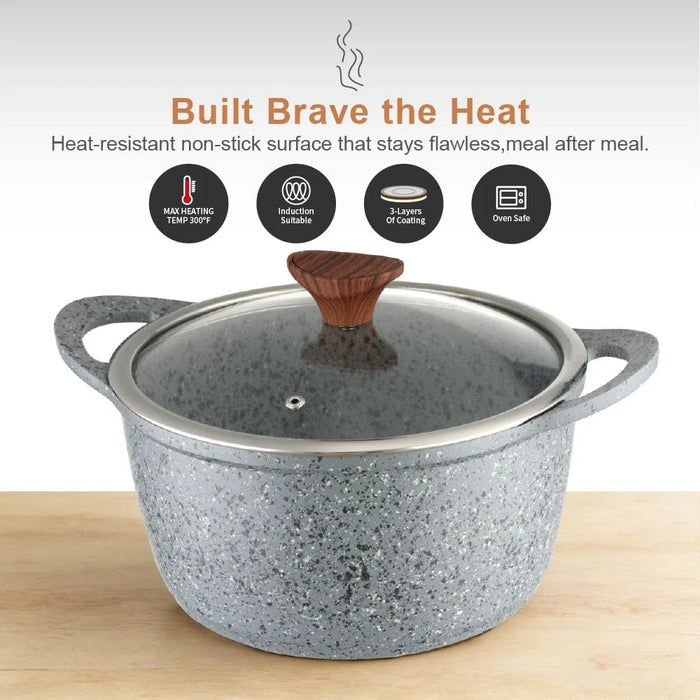Chef's Delight Rock 9-Piece Cookware Set