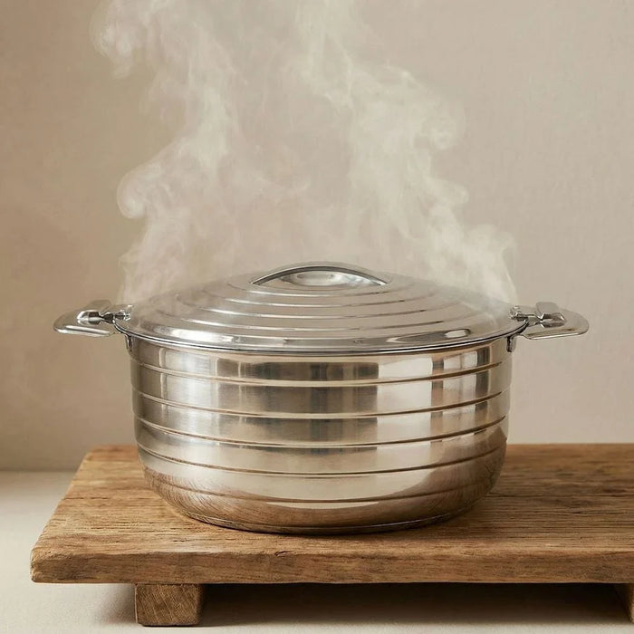 Sahira Striped Stainless Steel Hot Pot 5000ml