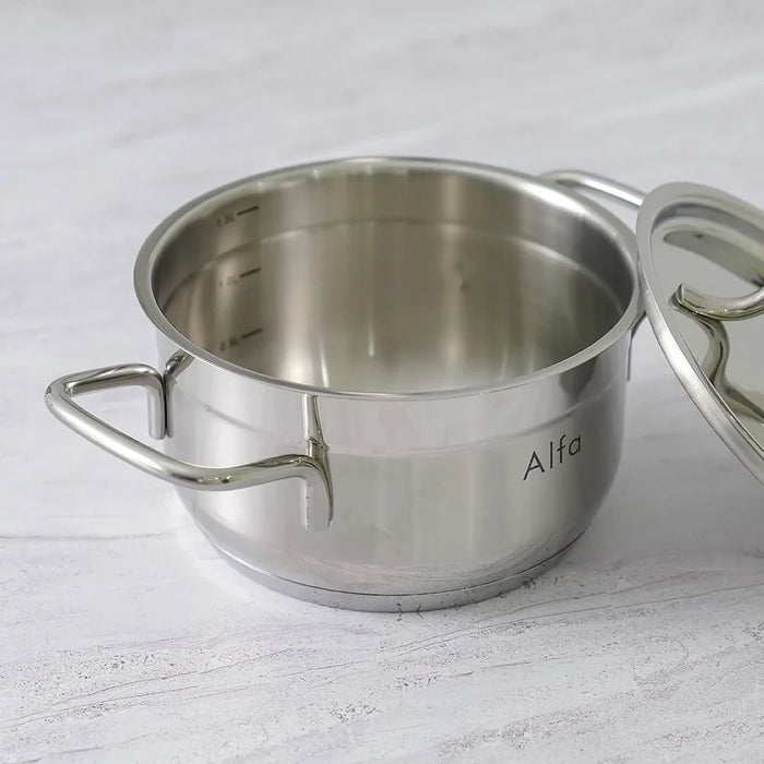 Alfa 14-Piece Stainless Steel Cookware Set