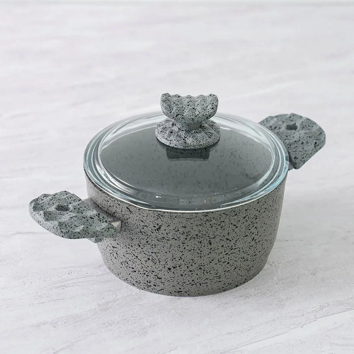 Alfa 9-Piece Swiss Stone Granite Cookware Set - Volcanic - 4MM